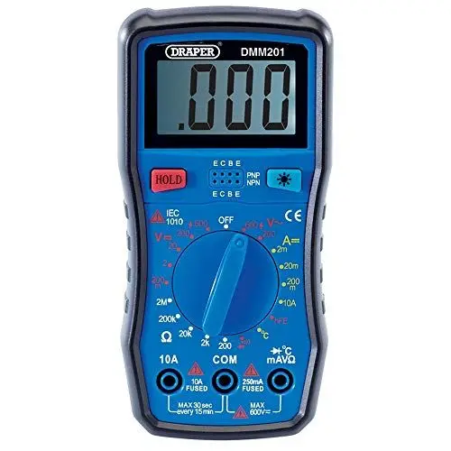 Produktbild: DRAPER dmm201 Digital Multimeter, blau
