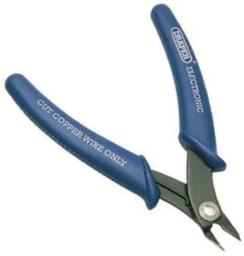 Produktbild: Draper 52590 Elektronische dünne Backenzange, 32 A, 130 mm, Blau