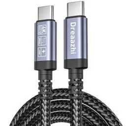 Produktbild: Dreaazhi 20Gbps 240W USB C anf USB C Kabel 1M,USB C 3.2 Gen2 x 2 Daten kabel,4K@60HZVideoübertragung,Schnellladekabel fürLaptop, Handy, Tablet,SSD,Monitor etc