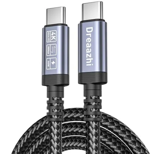 Produktbild: Dreaazhi 20Gbps 240W USB C anf USB C Kabel 1M,USB C 3.2 Gen2 x 2 Daten kabel,4K@60HZVideoübertragung,Schnellladekabel fürLaptop, Handy, Tablet,SSD,Monitor etc