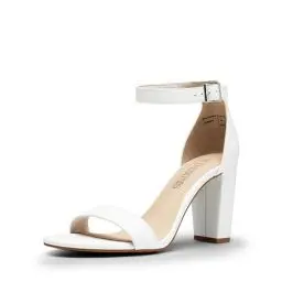 Produktbild: DREAM PAIRS Damen Klassische Sandalen mit Absatz Hochzeit Pumps elegant,Size 40,Weiss-Pu,SDHS2434W-E