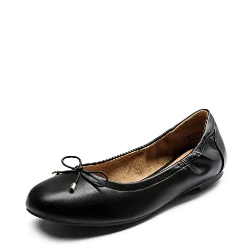 Produktbild: DREAM PAIRS Damen Ballerinas Schuhe Klassische Flache Ballerinas Damen Elegant mit Geschnürte Schleife,Size 42,Schwarz,SDFA2310W-E