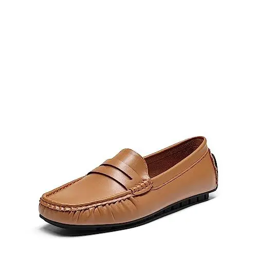 Produktbild: DREAM PAIRS Damen Loafer Bequeme Mokassins Slippers Damen Frauen Halbschuhe Faltbarer Klassischer Pennyloafer Tan SDLS2313W-E Größe 40 (EUR)