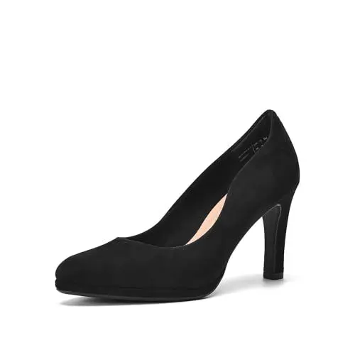 Produktbild: DREAM PAIRS Damen Pumps mit spitzer Zehenpartie, Elegante Stiletto Klassische high Heels für Party, Frauen Abendschuhe SDPU2441W-E SCHWARZ-Suede Größe 39 (EUR)