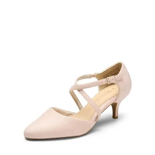 Produktbild: DREAM PAIRS Damen Sandale Pumps mit spitz zulaufenden hohen Absätzen, mit verstellbarem Schnallenverschluss,Size 39,Rosa,SDPU2437W-E