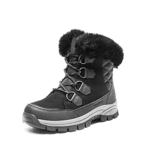 Produktbild: DREAM PAIRS Damen Winterstiefel Wasserdicht Warm gefütterte Schneestiefel Winterschuhe Winter Kurzschaft Stiefel Boots Schuhe,Size 40,Schwarz,SDSB2305W-E