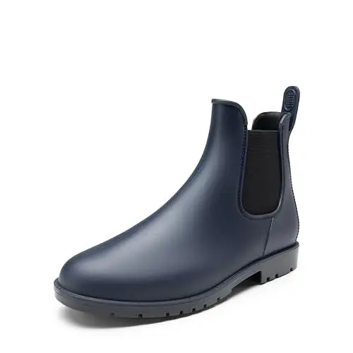Produktbild: DREAM PAIRS Gummistiefel Herren Halbhoch Chelsea Boots Gummischuhe Herren Arbeitsschuhe Wasserdichte Stiefel,Size 45,Blau,SDRB2401M-E