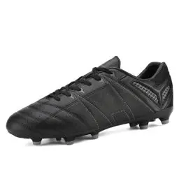 Produktbild: DREAM PAIRS Herren Fußballschuhe Jugen Trainingsschuhe Professionelle Stollen Spikes Cleats Outdoor Sport Football Schuhe,Size 45,SCHWARZ/GRAU,SDSC2201M-E