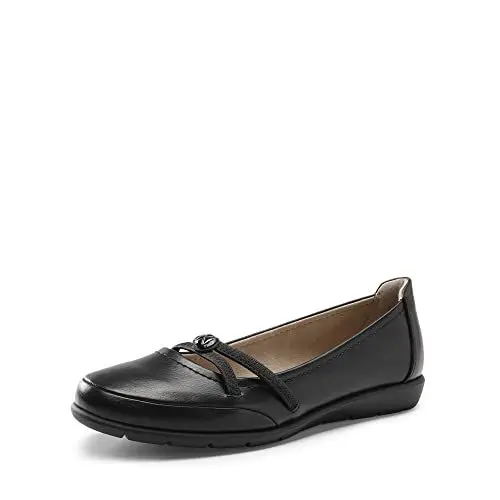 Produktbild: DREAM PAIRS Ladies Classic Ballerinas Damen Bequeme Flache Schuhe mit Kreuzriemenbesatz SCHWARZ 37 (EUR) SDFA2361W-E