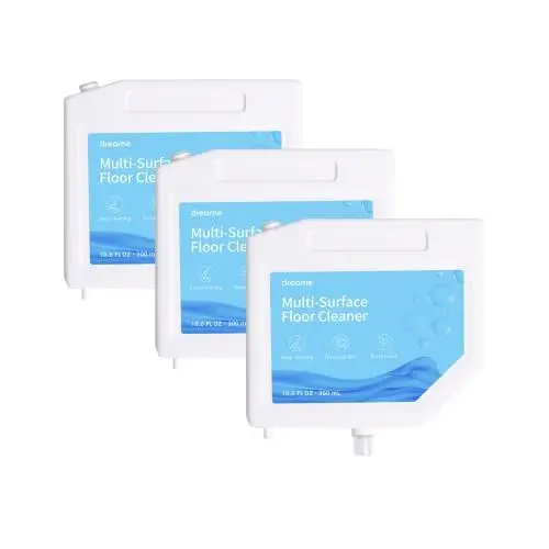 Produktbild: Dreame Reinigungslösung, Flüssigkeit geeignet für alle Hartböden wie Holz, Fliesen und Marmor für den Roboterstaubsauger Dreame L10s Ultra, zum Einsetzen in die Ladestation, 300ml x 3 Stk