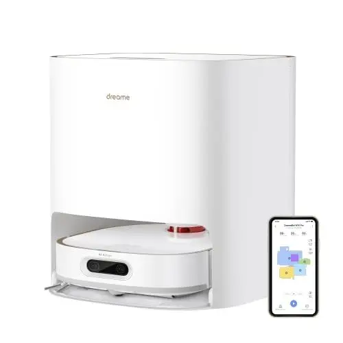 Produktbild: dreame W10 Pro Saugroboter und Wischroboter mit automatischer Waschstation von Mopps, 4000 Pa Saugleistung, 3D Hinderniserkennung, benutzerdefinierter Kartierung, WiFi/APP/Alexa, Weiß