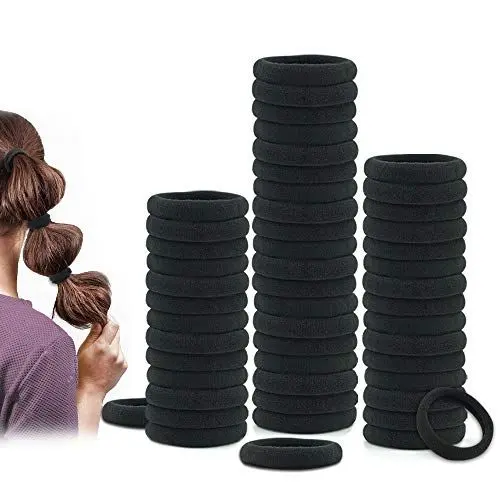 Produktbild: Dreamlover Haargummi Damen, Zopfgummi, Haargummi Schwarz, 50 Stücke