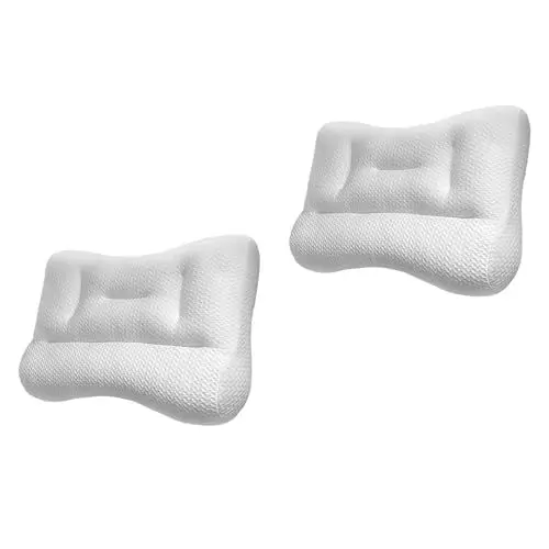 Produktbild: Dreamolino ErgoPillow - Ergonomisches Schlafkissen mit 4 Komfortzonen - hypoallergen & atmungsaktiv - perfekte Unterstützung für Rücken-, Seiten- & Bauchschläfer - 40 x 60 x 12 cm - Doppelpack