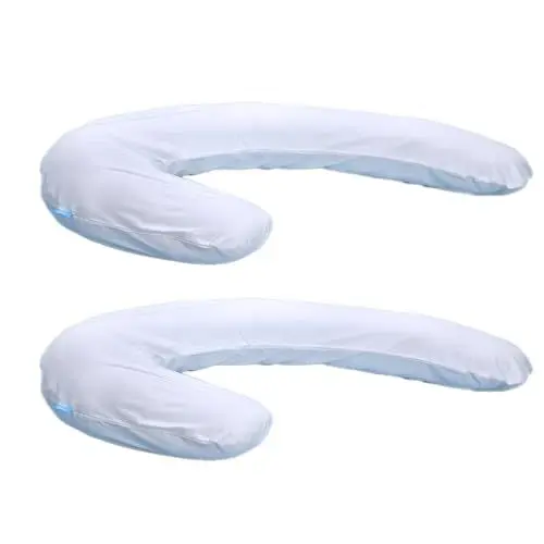 Produktbild: Dreamolino Swan - Doppelpack - ergonomisches Seitenschläferkissen - 7-in-1 Kissen - Unterstützt & wirkt stabilisierend - Schwangerschaftskissen - Stillkissen - atmungsaktives Körperkissen