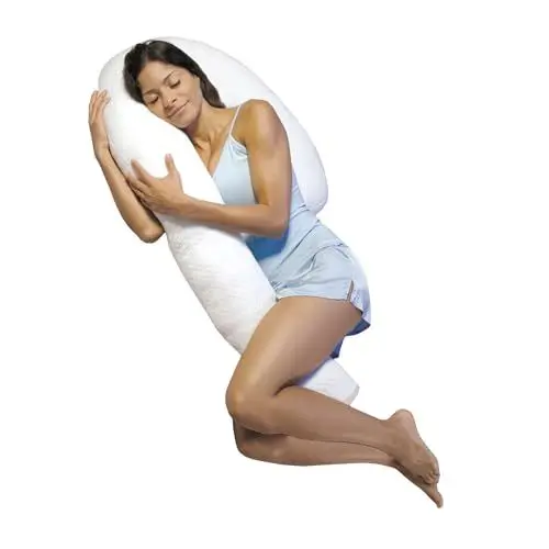 Produktbild: Dreamolino Swan - ergonomisches Seitenschläferkissen - 7-in-1 Kissen - Unterstützt & wirkt stabilisierend - Schwangerschaftskissen - Stillkissen - atmungsaktives Körperkissen