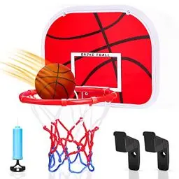 Produktbild: Basketballkorb fürs Zimmer, Mini Basketballkorb fürs Zimmer Mit Ball, Kinder Mini Basketball Korb Set mit Ball Netz und Luftpumpe Indoor-Sportspielzeug