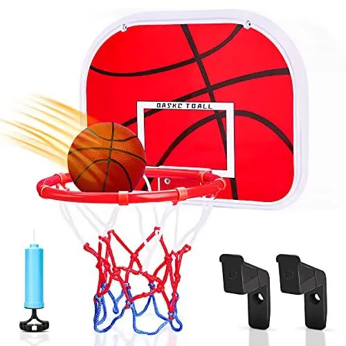 Produktbild: Basketballkorb fürs Zimmer, Mini Basketballkorb fürs Zimmer Mit Ball, Kinder Mini Basketball Korb Set mit Ball Netz und Luftpumpe Indoor-Sportspielzeug
