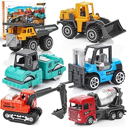 Produktbild: Dreamon Baustellen Fahrzeuge Metall Kunststoff Bagger,Baufahrzeuge Spielzeug Auto (Mehrfarbig)