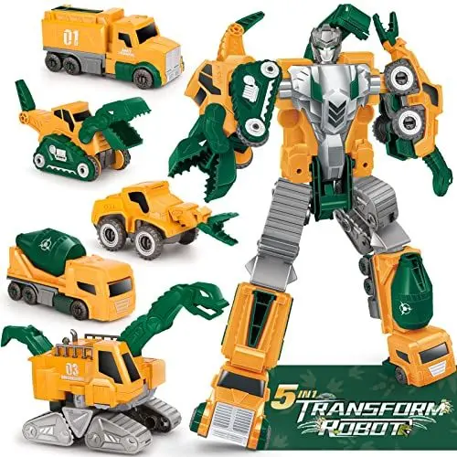 Produktbild: Dreamon Dinosaurier Spielzeug für Kinder, 5 in 1 Roboter Bausteine Kinder, Roboter Geschenk für Jungen ab 3 4 5 6 7 Jahren