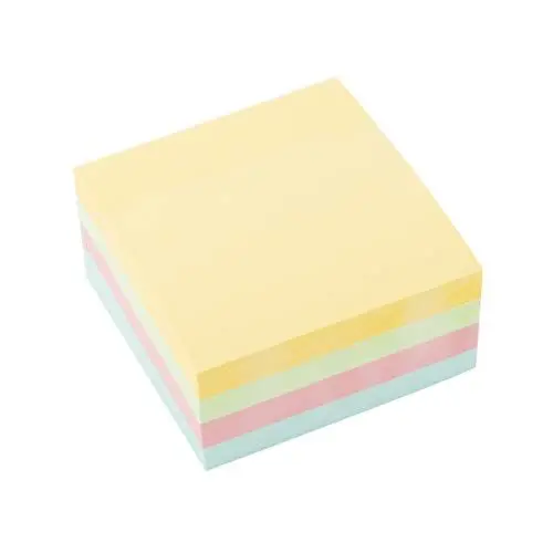 Produktbild: D.RECT Haftnotizen Pastell 76x76 mm – 400 Blatt – Selbstklebende Sticky Notes Würfel – Haftnotizzettel in sanften Farben – Für Büro, Schule und Zuhause – Rückstandsfrei ablösbar
