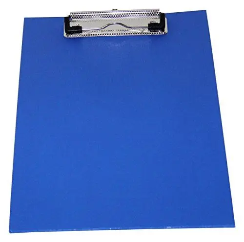 Produktbild: D.RECT 009563 Klemmbrett A5 leinengeprägt blau