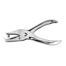 Produktbild: D.RECT 1140 Einzellochstanze | 6 mm Silber Locher | 1-fach Lochzange | Papierlocher | Bürolocher | Hochleistungslocher als Schreibtischzubehör idealer Lochstanzer für Ordner | 8 Blatt