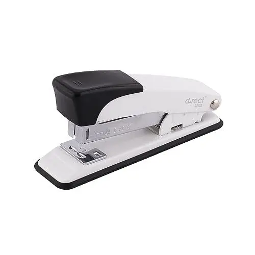 Produktbild: D.RECT 315A Metallheftgerät, Hochleistungsheftgerät, Büroheftgerät, Industrieheftgerät, Tischheftgerät, Hefter 30 Blatt, Tacker für Büro, Heftgerät für den Schreibtisch, Weiß