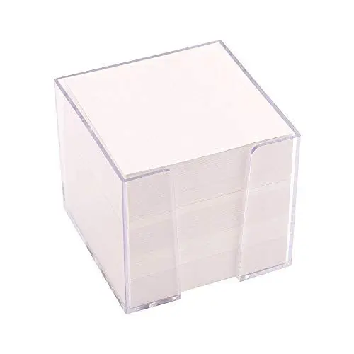 Produktbild: D.RECT 9461 Zettelbox Zettelkasten Kunststoff | 85x85x80mm | circa 700blatt | Weißgefüllt