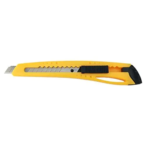 Produktbild: D.RECT 9 mm Cuttermesser 2085 Abbrechklinge Teppichmesser Folienmesser Kartonmesser mit Arretierung Bastelarbeiten Profi Cutter/Messer, Mehrfarben