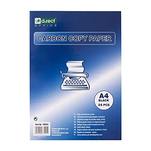Produktbild: D.RECT Carbon Paper, schwarzschreibend, DIN A4, 25 Blatt/Packung