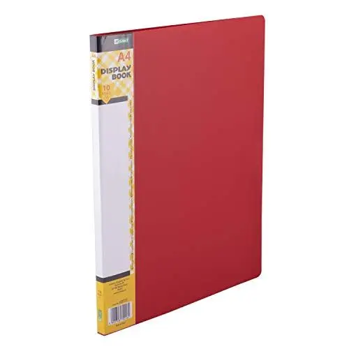 Produktbild: D.RECT Sichtbuch PP A4 | 10 Hüllen | Sichtmappe | Solid | Präsentationsordner | Angebotsmappen |Rot