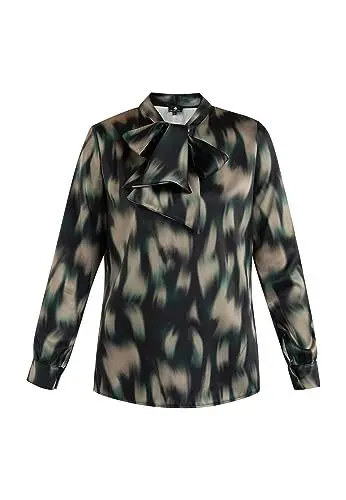 Produktbild: DreiMaster Klassik Damen Schluppenbluse 31225626, Schwarz Gold, L