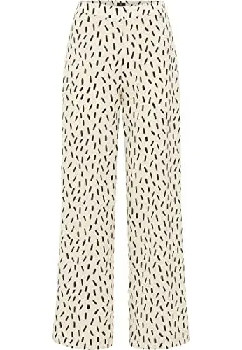 Produktbild: DreiMaster Klassik Damen Stoffhose 31126338, Wollweiss Schwarz, XS
