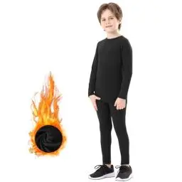 Produktbild: DreiWasser Thermounterwäsche Kinder Skiunterwäsche Winter Set Kinder Atmungsaktiv Funktionswäsche Set Fußball Junge Sportunterwäsche Sets für Training Skifahren Radsport Thermounterhose für Kind