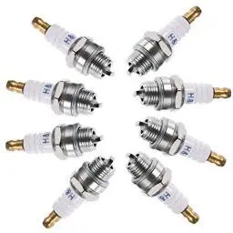 Produktbild: Dreld 8 Stück L7T Zündkerzen, Universelle Zündkerze für 2-Takt-Motor, Ersatz Zündkerze-satz, für Rasenmäher Kettensäge Pinselschneider Garten Strimmer Trimmer (8 PCS)