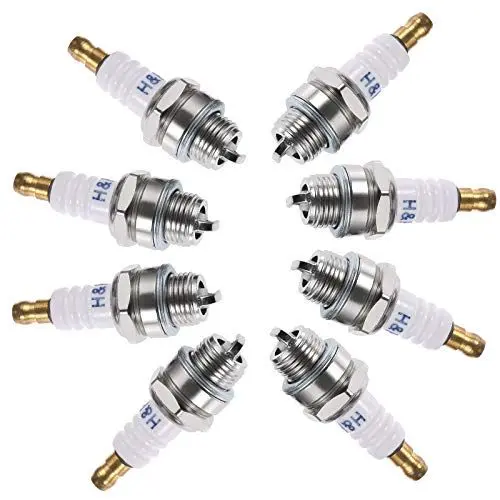 Produktbild: Dreld 8 Stück L7T Zündkerzen, Universelle Zündkerze für 2-Takt-Motor, Ersatz Zündkerze-satz, für Rasenmäher Kettensäge Pinselschneider Garten Strimmer Trimmer (8 PCS)