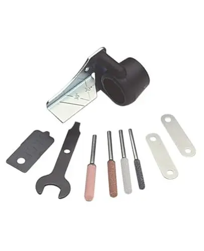 Produktbild: Dremel 1453 Kettensägen Schärfgerät, Zubehör Set fur Multifunktionswerkzeug zum Kettenschärfen mit 3 Schleifsteinen