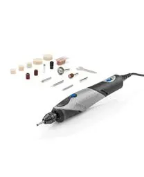 Produktbild: Dremel 2050 Stylo+ Multifunktionswerkzeug 9W Set (15 Zubehöre, Variable Drehzahleinstellung bis 22.000 1/min für Gravieren und andere kreative Aufgaben mit Glas, Holz, Leder, Stein) Kartonverpackung