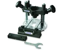 Produktbild: Dremel 335-01 Drehwerkzeug Tauchfräsenaufsatz, kompakt & leicht für leichte Routing-Projekte, perfekt für Holzbearbeitung & Einlegerarbeiten, Schwarz Medium