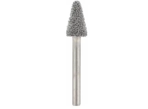 Produktbild: Dremel 9934 Gezahnter Wolfram-Karbid-Fräser mit Kegelspitze - Zubehörsatz für Multifunktionswerkzeug mit 1 Fräser 7,8 mm zum Fräsen in Holz, Kunststoffen, Metall u.v.m.