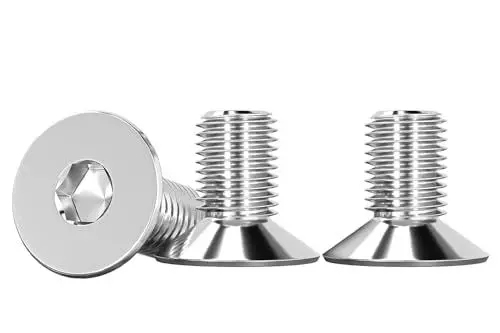 Produktbild: Drenky 10 Stück M8 X 12mm Senkkopfschrauben Edelstahl V2A VA A2 Schrauben mit Abgesenktem Kopf DIN 7991 / ISO 10642 Senkschraube Rostfrei Silber Innensechskant Schraube Senkkopf Regelgewinde