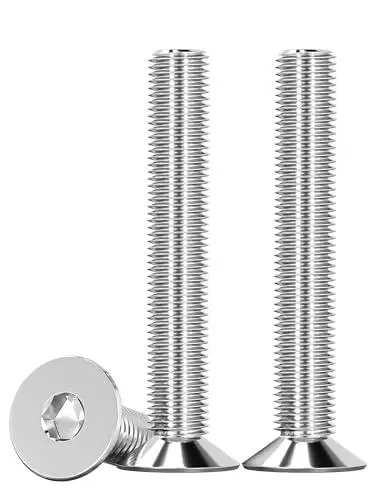 Produktbild: Drenky 10 Stück M8 X 45mm Senkkopfschrauben Edelstahl V2A VA A2 Schraube mit abgesenktem Kopf DIN 7991 / ISO 10642 Senkschraube Rostfrei Silber Innensechskant Schrauben Metrisches Regelgewinde