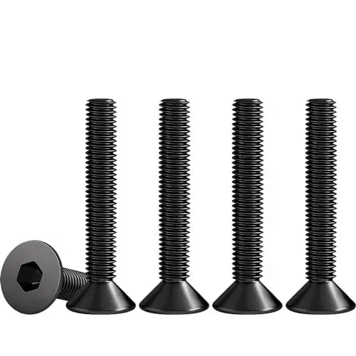 Produktbild: Drenky M4 X 35mm Senkschraube Edelstahl V2A VA A2 Innensechskantschraube DIN 7991 / ISO 10642 Senkkopfschrauben Rostfrei Maschinenschrauben Metrisches Regelgewinde, Schwarz, 50 Stück