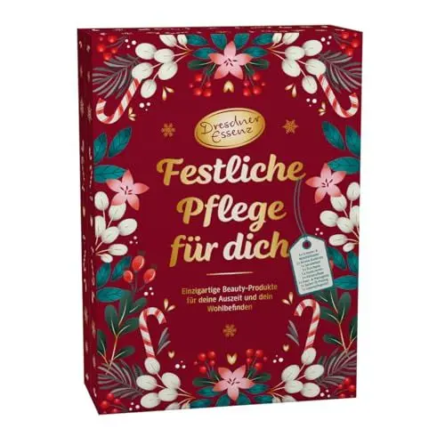 Produktbild: Dresdner Essenz Adventskalender - 24 Türchen mit Schaumbädern, Badesalzen, Handcremes und weiteren Badezusatz und Kosmetikprodukten