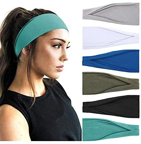 Produktbild: DRESHOW 6 Stück Damen Boho Stirnband Kopfband Haarband Gedruckt Stirnbänder Knoten Verdrehtes Elastische Kopf Wickeln Niedlich Haarschmuck für Mädchen