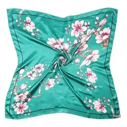 Produktbild: DRESHOW 90x90cm Große Quadratische Schals für Damen Seide Kopftuch Bandanas Haartuch Halstuch Haarschmuck