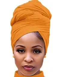 Produktbild: DRESHOW Haarwickel für Schwarze Damen Schal Turban Langes Haar Kopfwickel Schal Kopftuch Weiche Stirnband Schals Gap