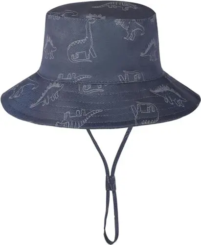Produktbild: DRESHOW Unisex Baby Kleinkinder Sonnenhut Kappe Mütze Fischerhut Strandhut Kinder Baby Stern Sommerhut UV Schutz UPF 50+, Age 2-4 Jahre, Size 52cm