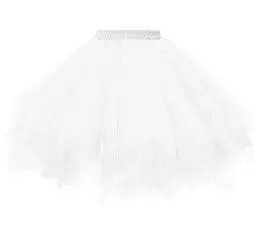 Produktbild: Dressever Damen Tüllrock 50er Rockabilly Petticoat Retro Tutu Ballet Cosplay Prom Abendkleider Anlass Weiß X-Large