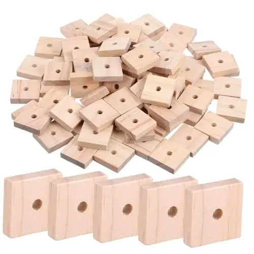 Produktbild: DRESSOOS Papageien-beißspielzeug 100 Stück Kaublöcke Aus Holz Vogelkäfig Kletterspielzeug Naturholz Und Löcher Zum Aufhängen